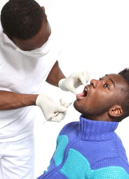 Dentist and patient