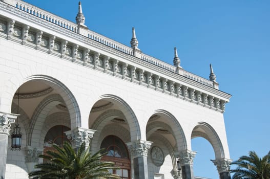 The railway station in Sochi. The architectural monument built 50 years