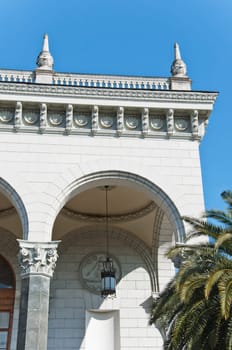 The railway station in Sochi. The architectural monument built 50 years