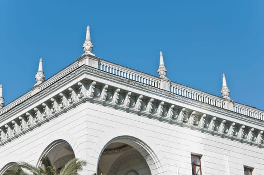 The railway station in Sochi. The architectural monument built 50 years