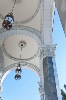 The railway station in Sochi. The architectural monument built 50 years