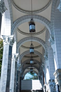 The railway station in Sochi. The architectural monument built 50 years