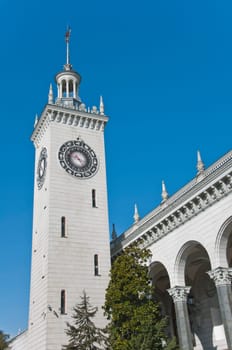 The railway station in Sochi. The architectural monument built 50 years