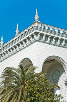 The railway station in Sochi. The architectural monument built 50 years