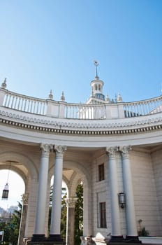 The railway station in Sochi. The architectural monument built 50 years