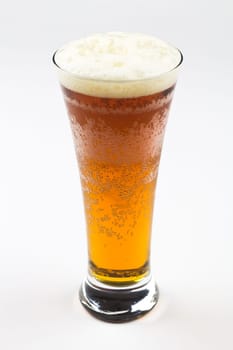 A glass of ice cold beer
