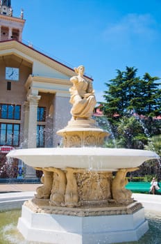 The building of the marine station in Sochi. The architectural monument built 50 years