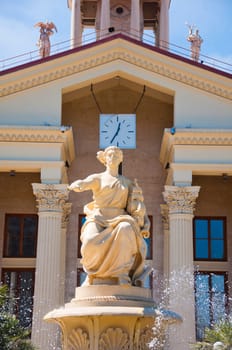 The building of the marine station in Sochi. The architectural monument built 50 years