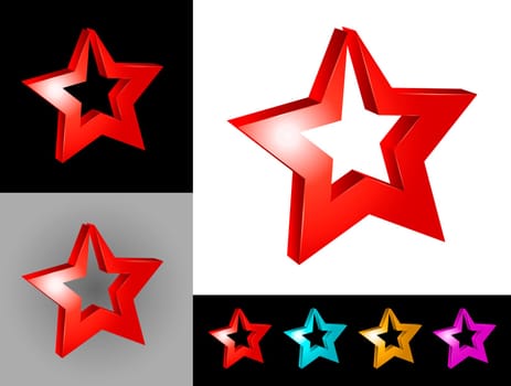 Abstract graphic design of 3d icon or symbol