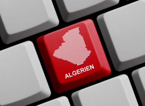 Algeria - Outline on keyboard