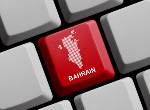 Bahrain - Outline on keyboard