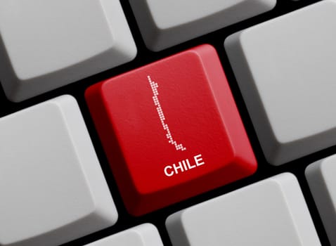 Chile - Outline on Keyboard
