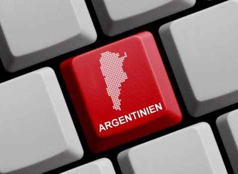 Argentina - Outline on Keyboard