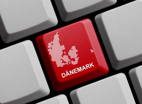 Denmark - Outline on keyboard