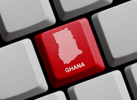 Ghana - Outline on Keyboard