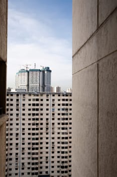 Poor view from an apartment in Singapore