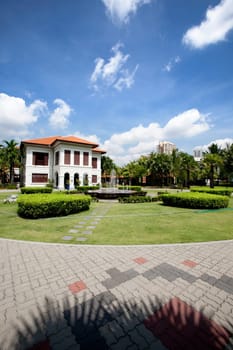 A white colonial house in singpore