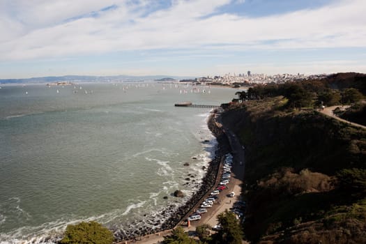 View of San Francisco from the Golden Gate Bridge