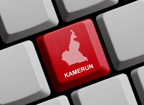 Cameroon - Outline on keyboard
