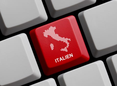 Italy - Outline on keyboard