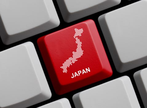 Japan - Outline on Keyboard