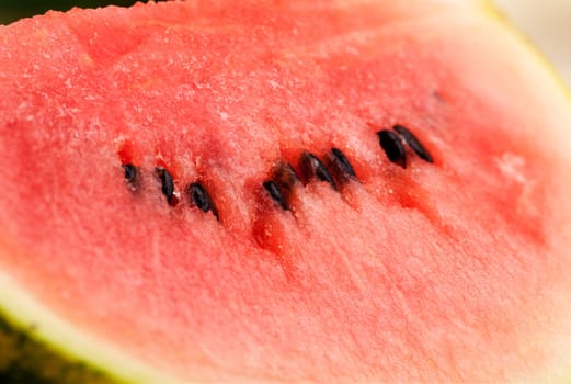A ripe watermelon fruit background detail