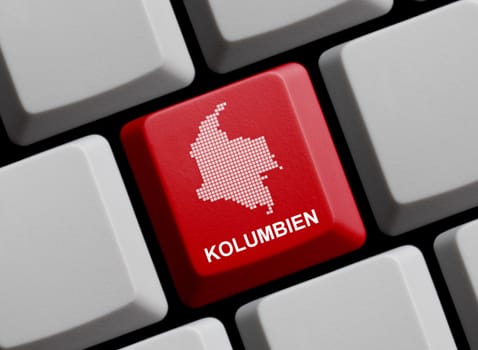Colombia - Outline on keyboard
