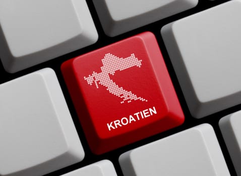 Croatia - Outline on keyboard