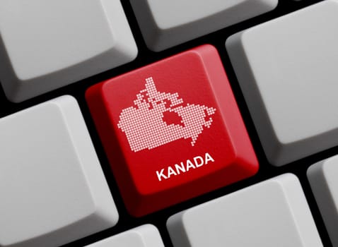 Canada - Outline on keyboard