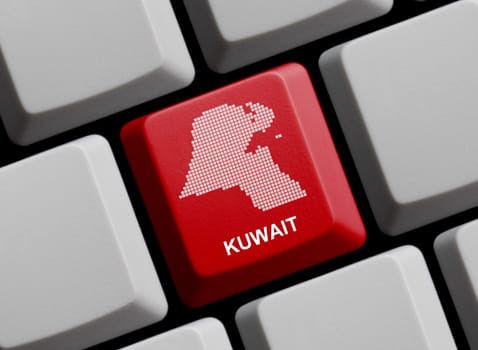 Kuwait - Outline on Keyboard