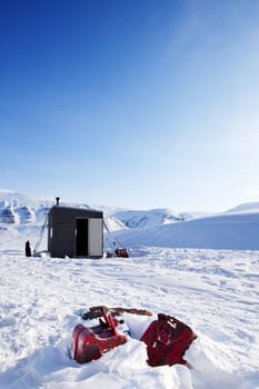 A base camp for a winter expedition - Spitsbergen, Svalbard, Norway