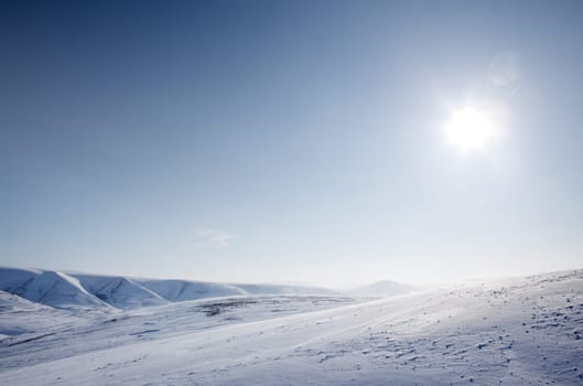 A wilderness landscape from the island of Spitsbergen, Svalbard, Norway