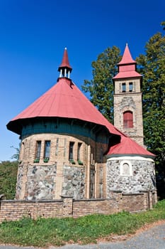 Small church in a hamlet of northeast of Bohemia - Czech Republic