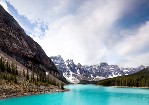 Landscape of Moraine Lake, Banff National Park, Alberta, Canada