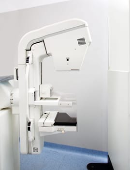 A mammogram x-ray machine in a hospital