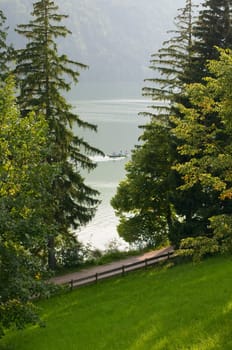 rowing boat on the wweissensee