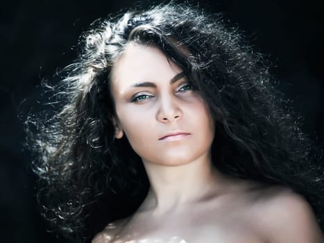 Outdoor portrait of a young beautiful woman