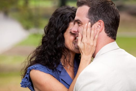 A couple in the park - having fun and relaxing