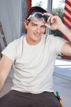 Portrait of a young man with eyegear