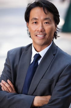 Portrait of an attractive businessman smiling