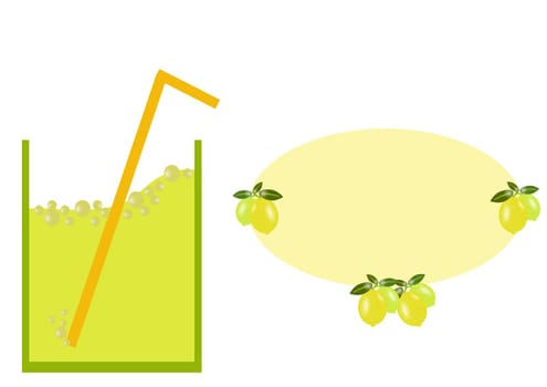 glass of lemonade with straw