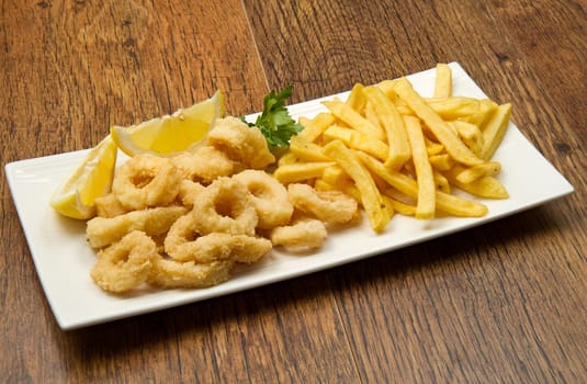 a dish with mixed fried