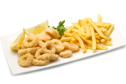 a dish with mixed fried