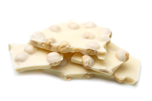 white chocolate with hazelnut