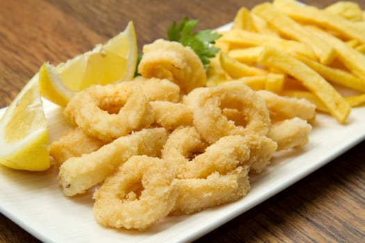 a dish with mixed fried