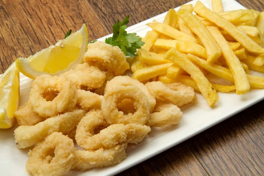 a dish with mixed fried
