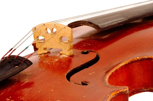 Detail of the old violin