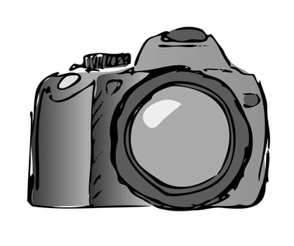 illustration of the still camera - hand drawing