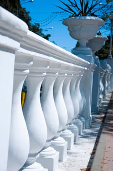 terrace overlooking the street with concrete balustrade