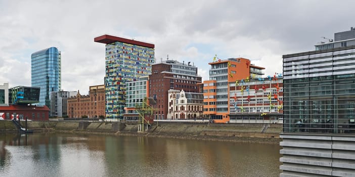 The customs port of Düsseldorf in Germany